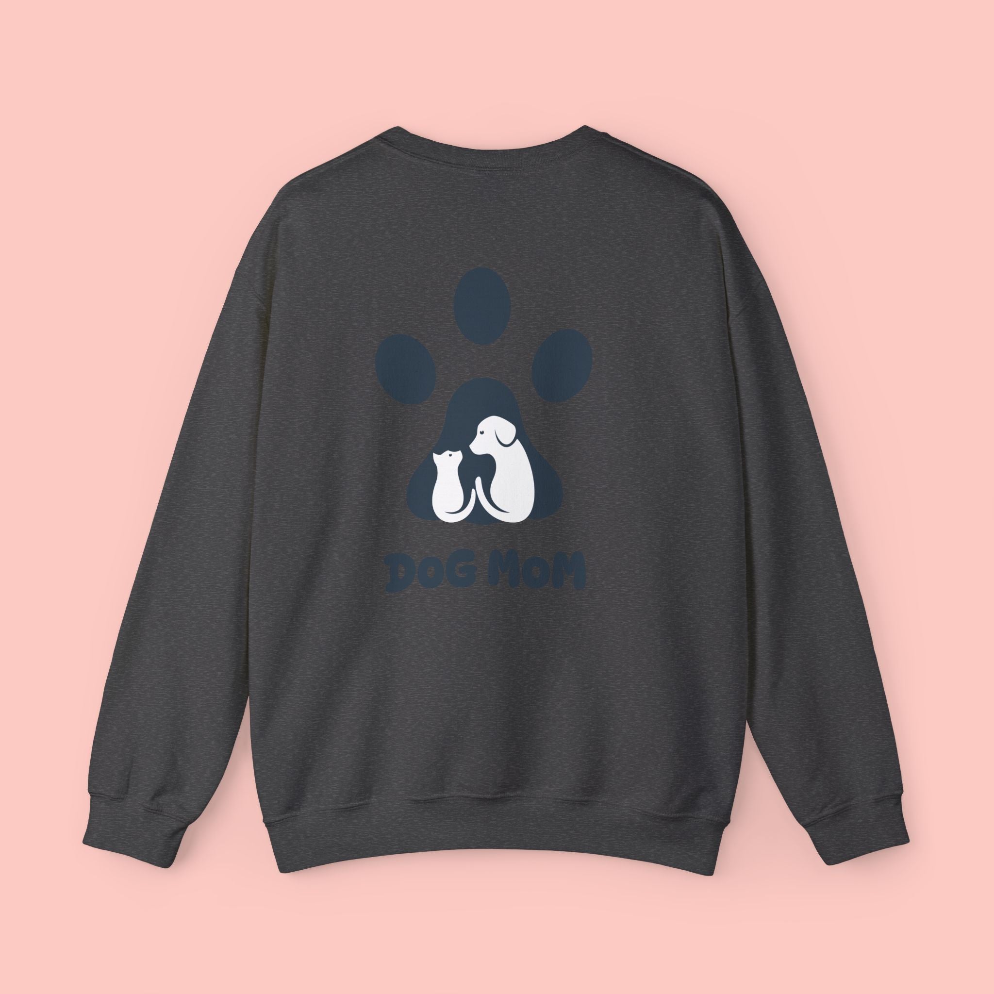 Dog Mom Crewneck Sweatshirt — Paw Print Graphic Cozy Pullover