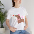 Mommy’s Dachshund Tee – Cute Dog with Rose “For Mom” Shirt