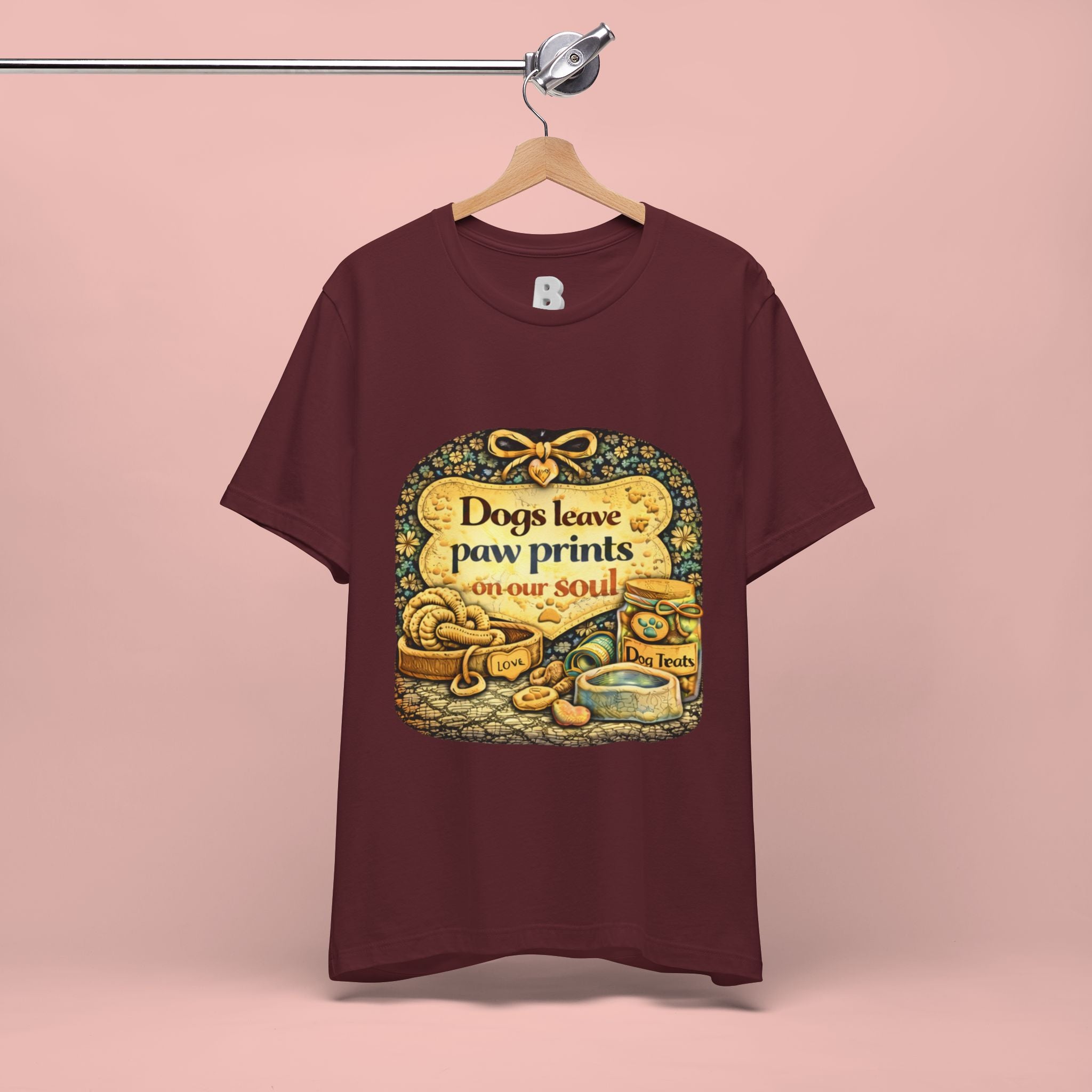 Dogs Leave Paw Prints Tee – Vintage Pet Lover T‑Shirt