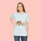 Dog Paw Floral T-Shirt — Cute Paw Print, Bone & Daisies Tee