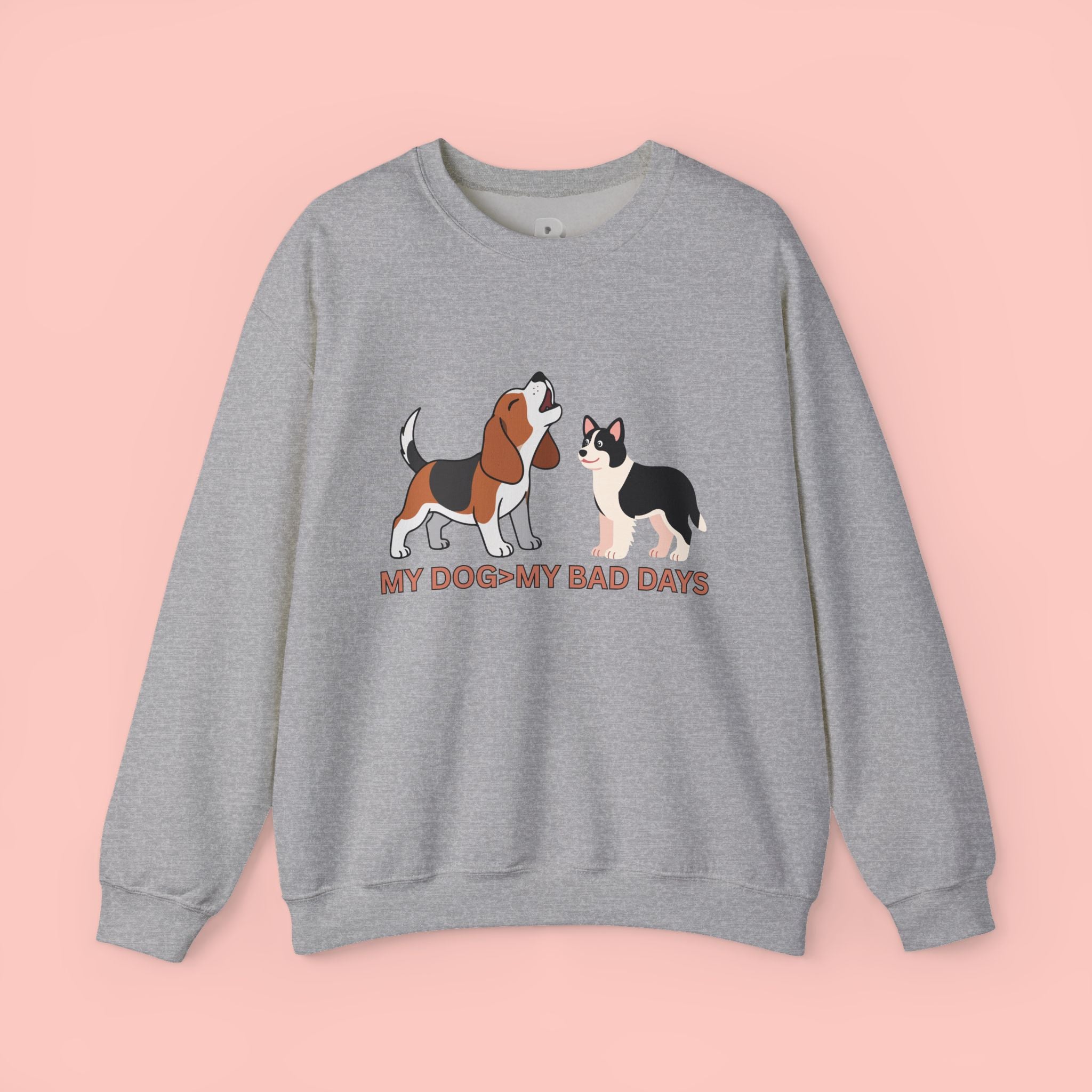 My Dog My Bad Days Sweatshirt – Cute Beagle & Corgi Crewneck for Dog Lovers