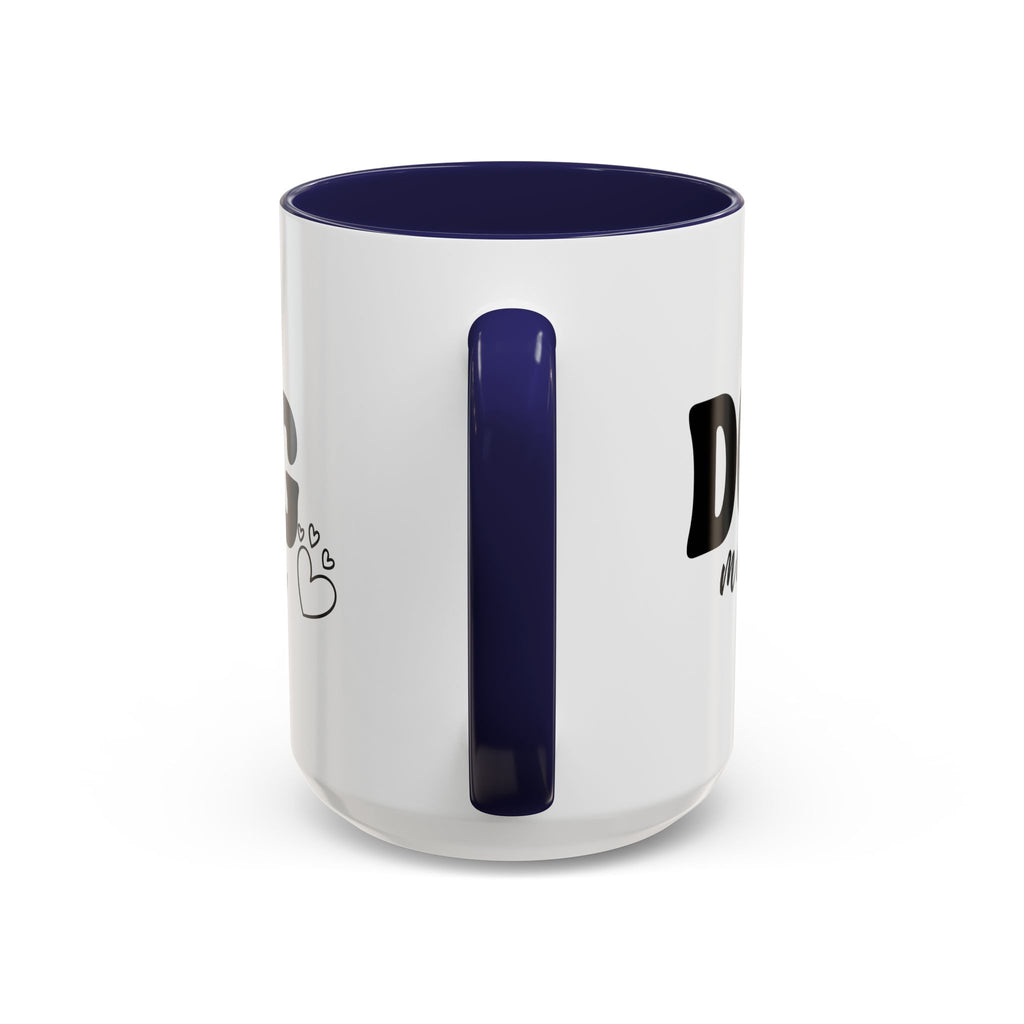 Dog Mama Accent Coffee Mug — Cute Black & White Pet Lover Gift (11/15oz)