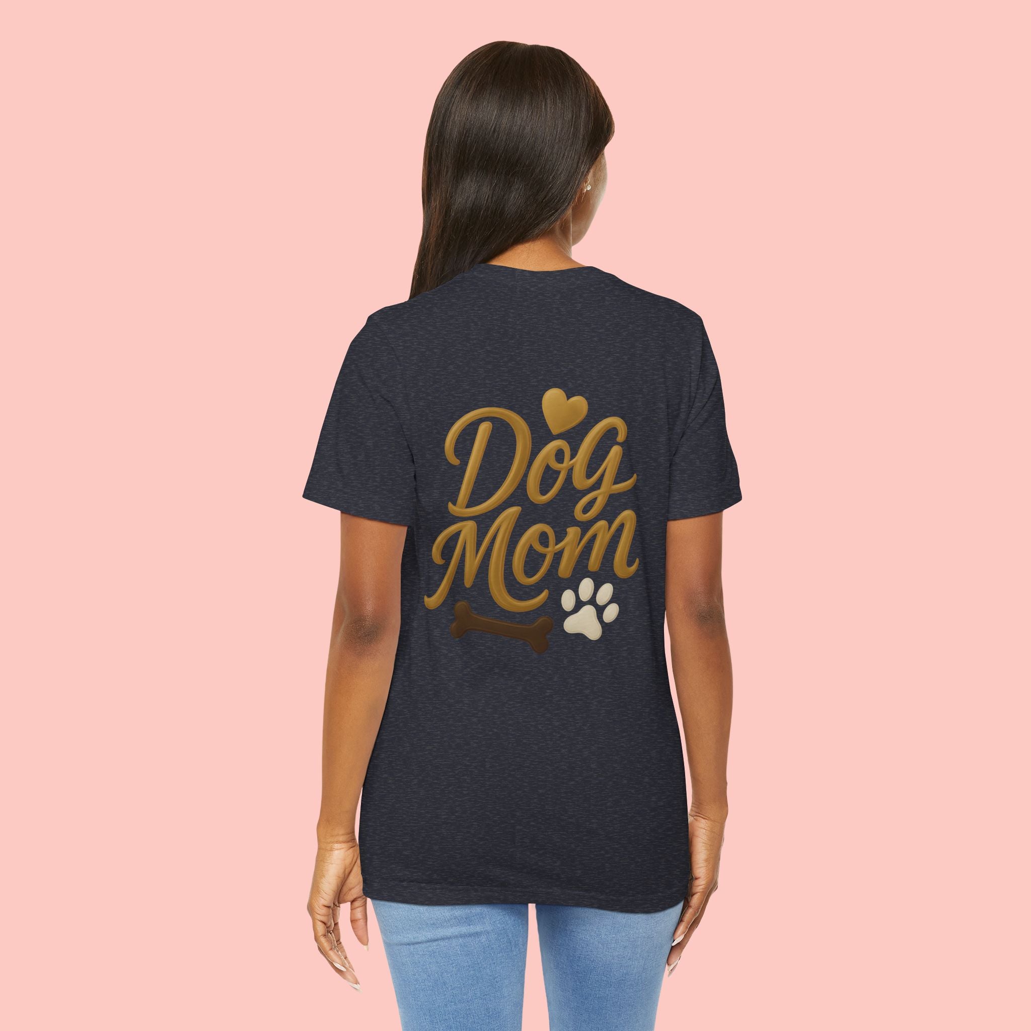 Dog Mom T-Shirt — Cute Paw & Bone Graphic Tee for Pet Lovers