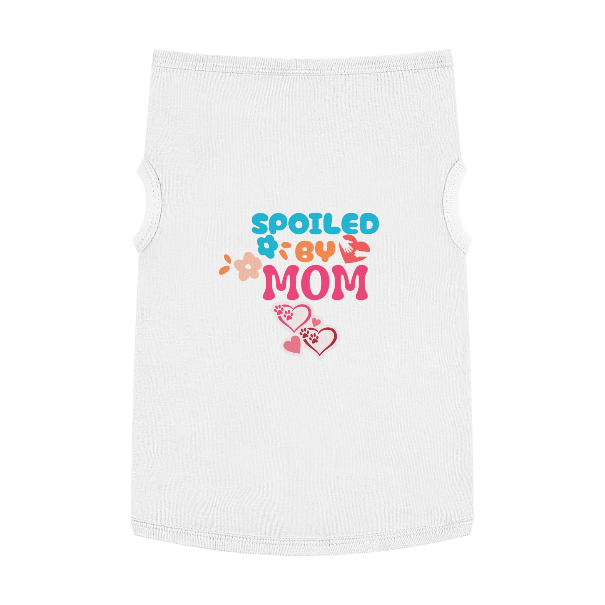 Pet Tank - "Spoiled by Mom" Cute Floral Dog & Cat Tank Top