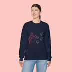 Dog Cuddle Crewneck Sweatshirt – Paw Print & Floral Cozy Pullover