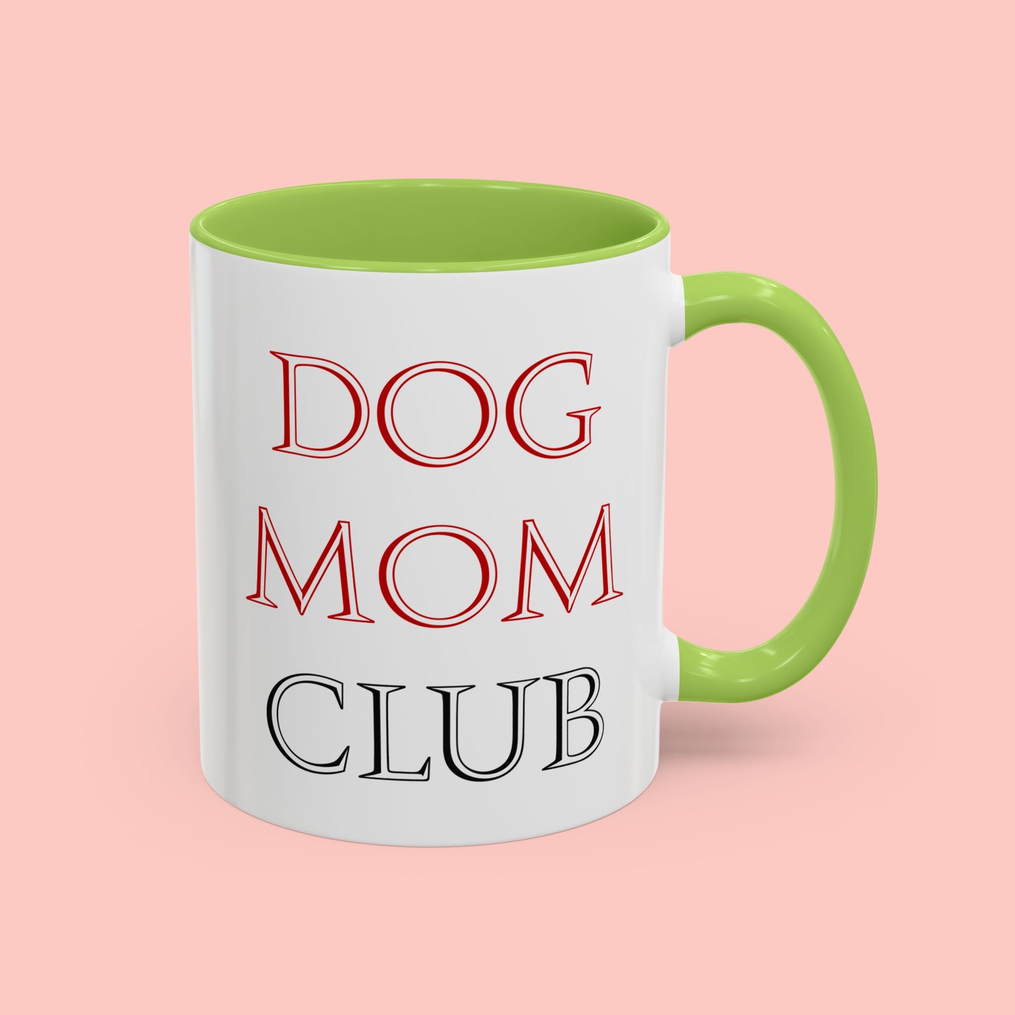 Dog Mom Club Accent Coffee Mug — Funny Pet Lover Gift (11/15 oz)