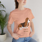Dog Mom T‑Shirt — Cute Basset Hound I Love My Dog Mom Tee