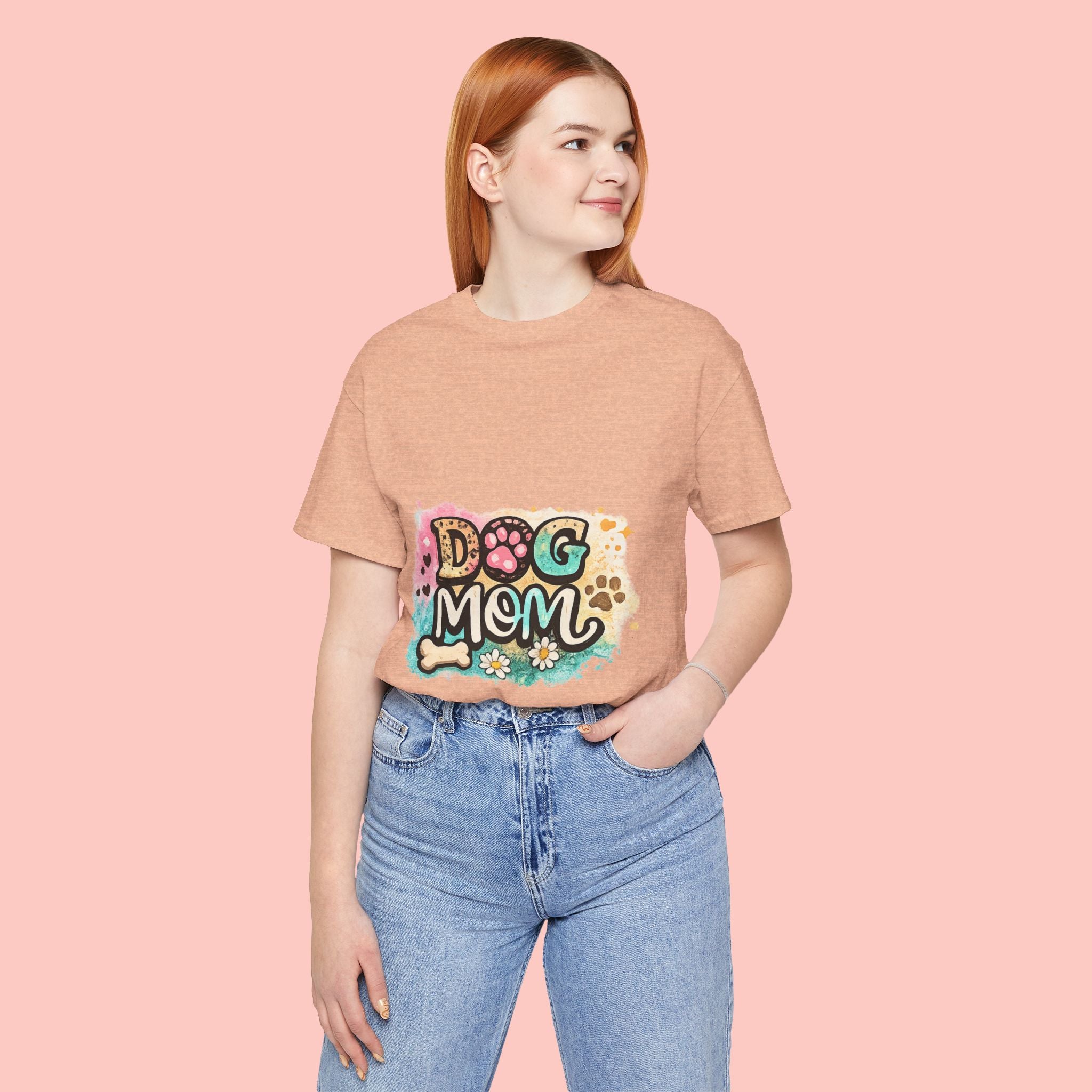 Dog Mom T-Shirt – Cute Paw Print Graphic Tee for Pet Lovers