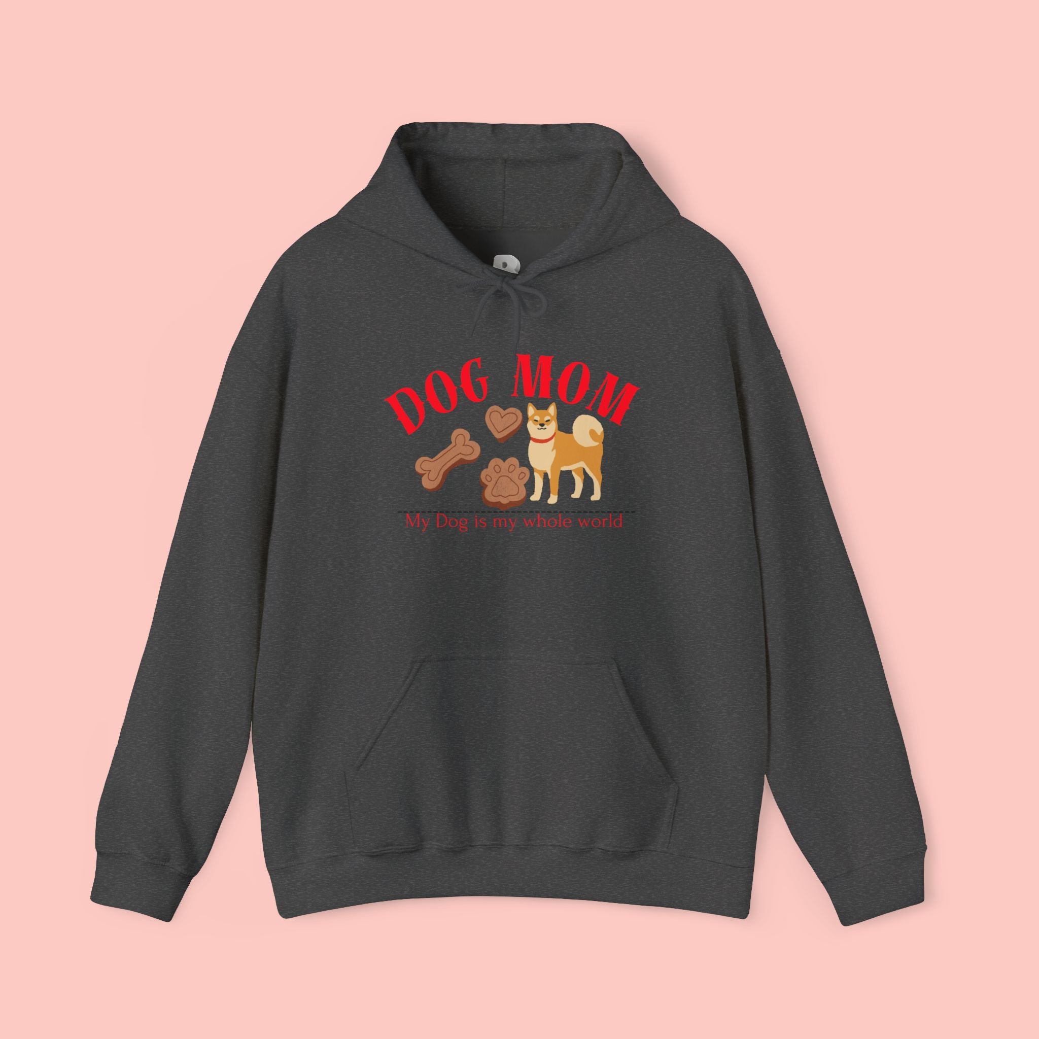Dog Mom Hoodie – Cute Dog Paw & Bone Graphic Sweatshirt
