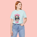 Cute Dog Tee — Headphones Puppy Graphic T-Shirt