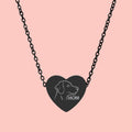 Engraved Dog Mom Heart Necklace