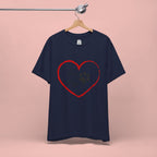 Dog Mom Heart Paw T‑Shirt