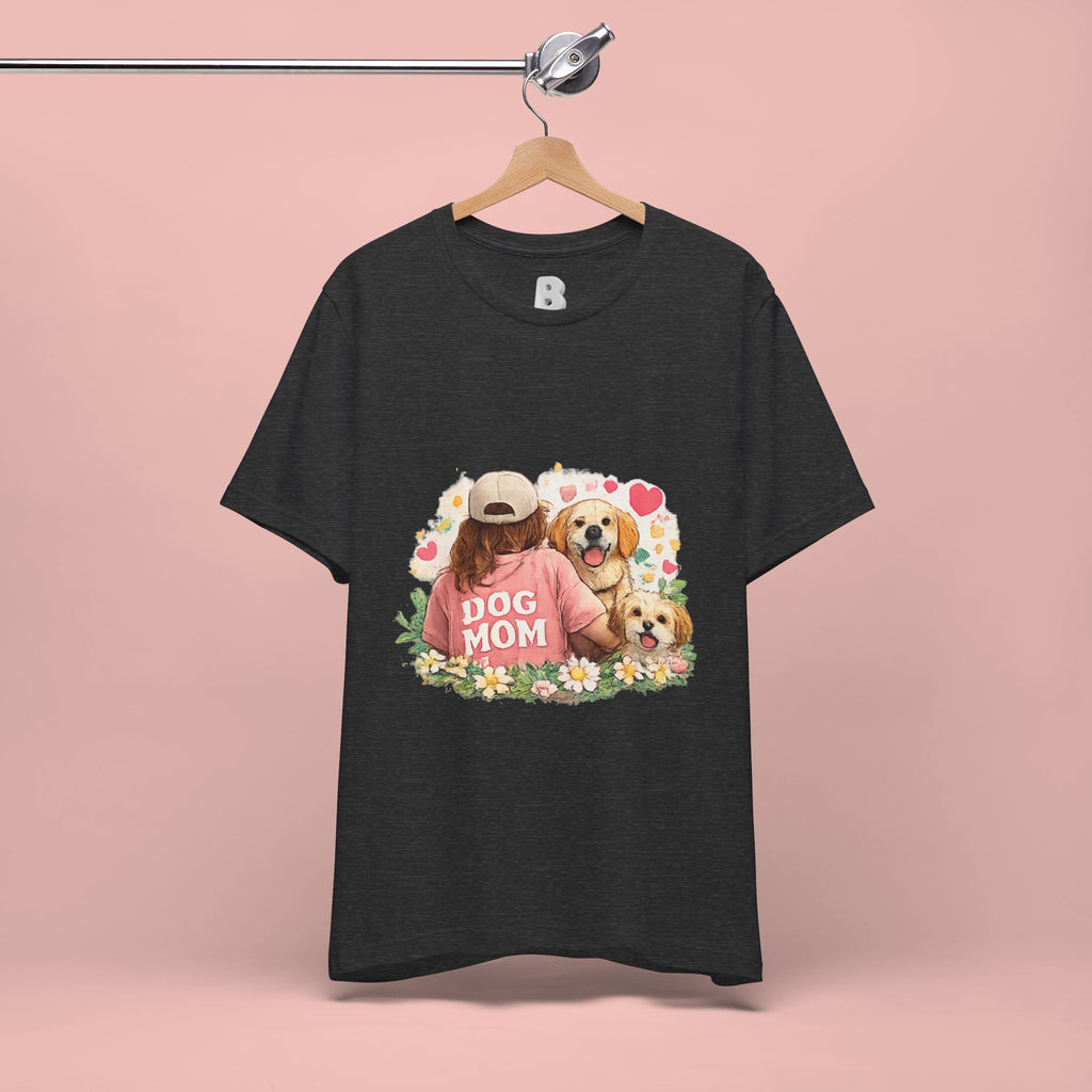 Dog Mom T-Shirt — Cute Floral Puppy Tee for Dog Lovers