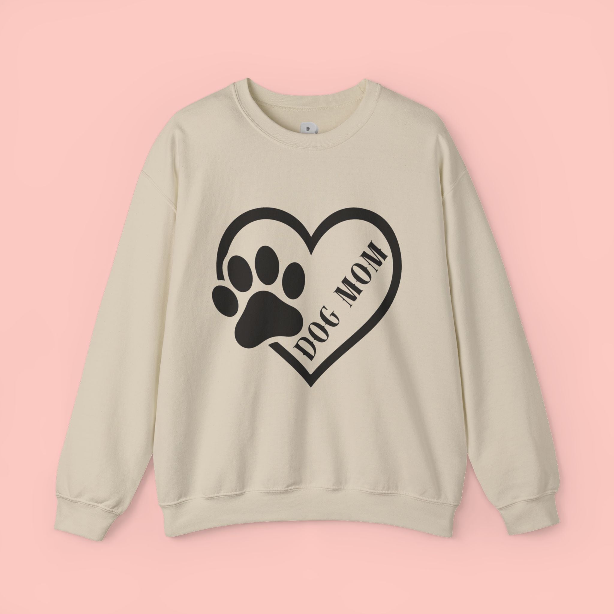 Dog Mom Heart Paw Crewneck Sweatshirt