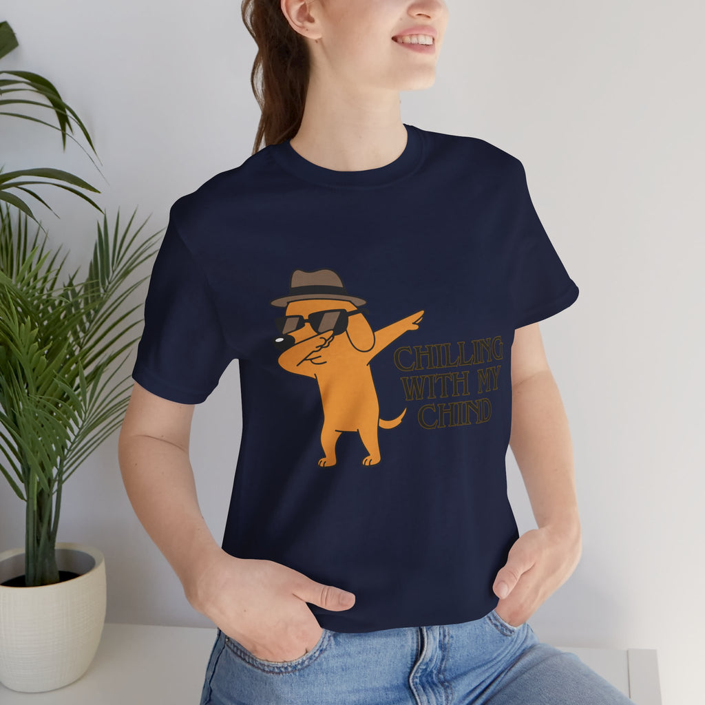 Chilling With My Chind T-Shirt — Funny Dabbing Cat Graphic Tee