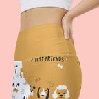 Women's Dog Print Workout Shorts — 'BARKLYNE' Best Friends AOP Activewear