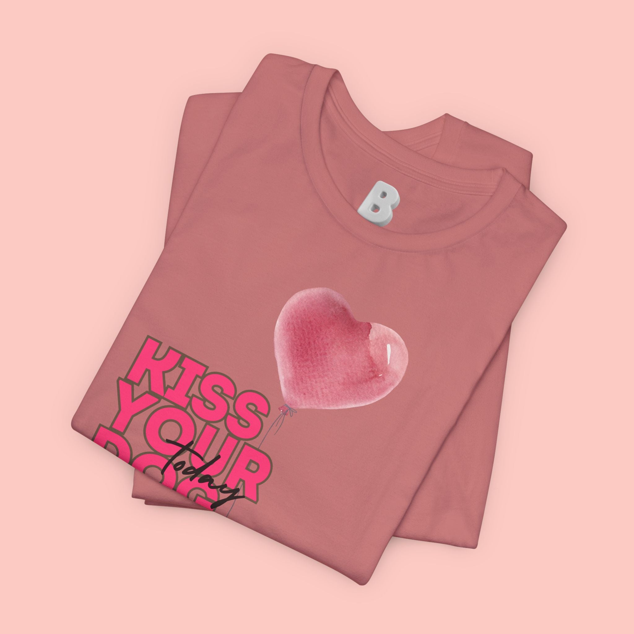 Kiss Your Dog T-Shirt — Cute Corgi with Heart Balloon Pet Lover Tee