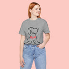 Mom Dog T-Shirt — Minimal Line Art Puppy Tee for Dog Moms, Mother's Day Gift