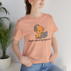 Zoom Meeting Approved Tee — Cute Puppy with Headset Laptop Graphic
