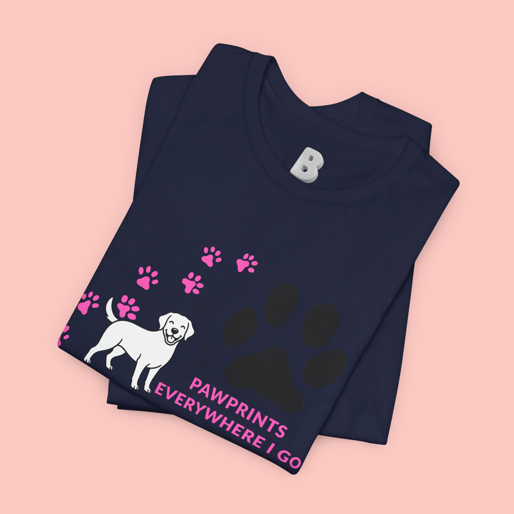 Dog Pawprint T-Shirt — "Pawprints Everywhere I Go" Cute Pet Lover Tee