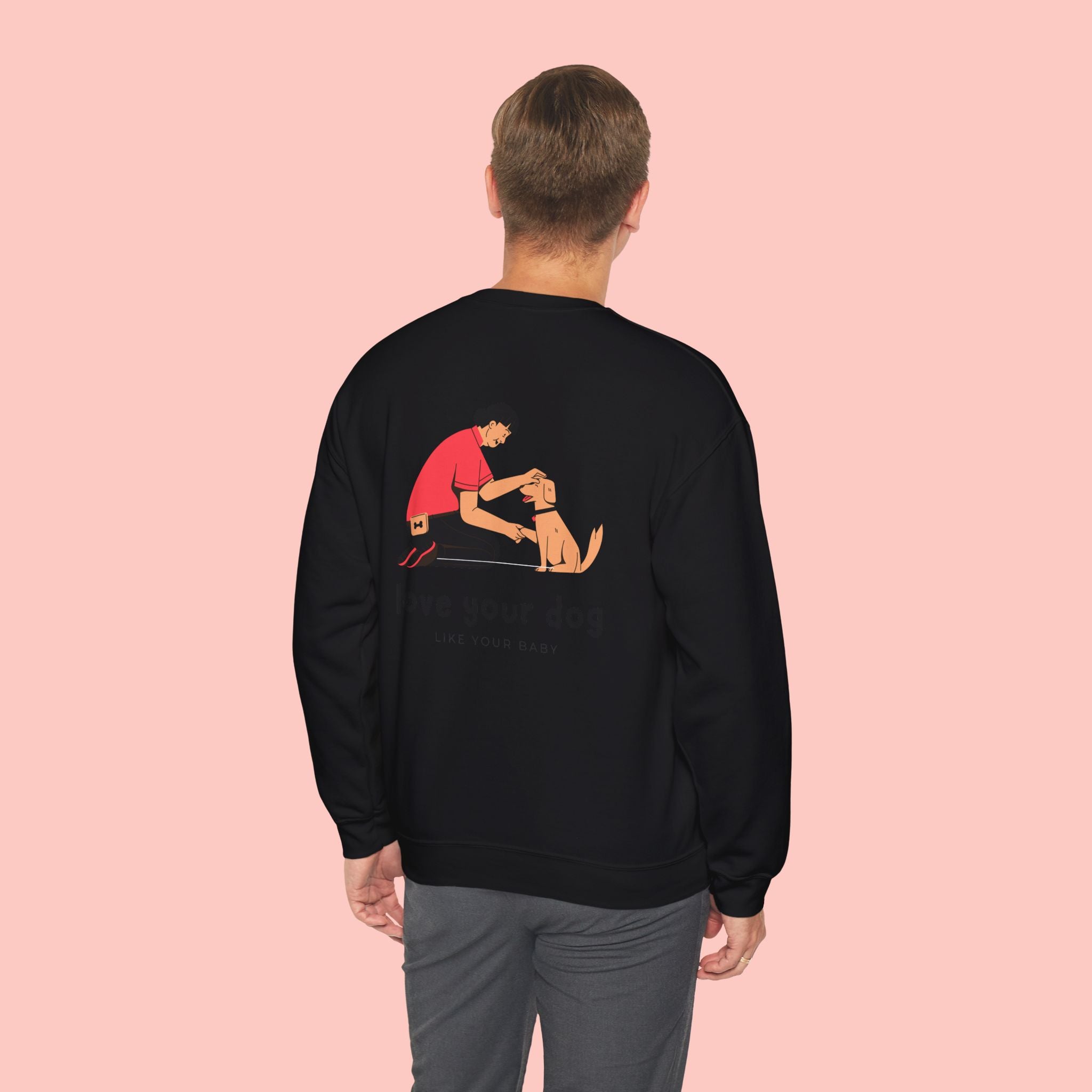 Love Your Dog Crewneck Sweatshirt — Cute Pet Lover Graphic
