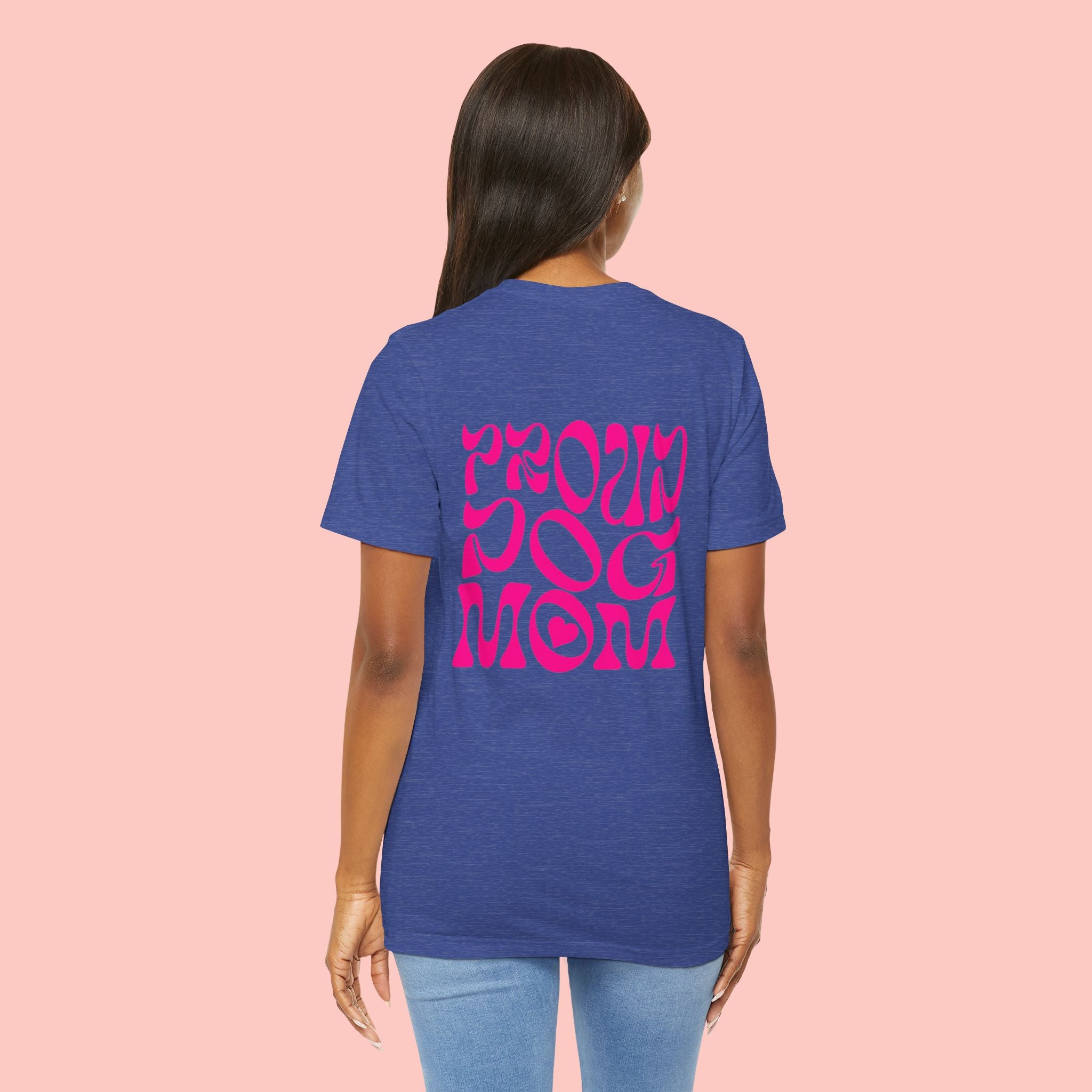 Proud Dog Mom T-Shirt — Retro Pink Graphic Tee for Pet Lovers