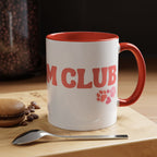 Mom Club Coffee Mug — Cute Paw Print Accent Mug for Dog Moms (11/15 oz)