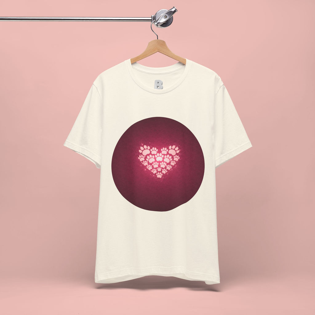 Paw Print Heart T‑Shirt — Cute Pet Lover Tee