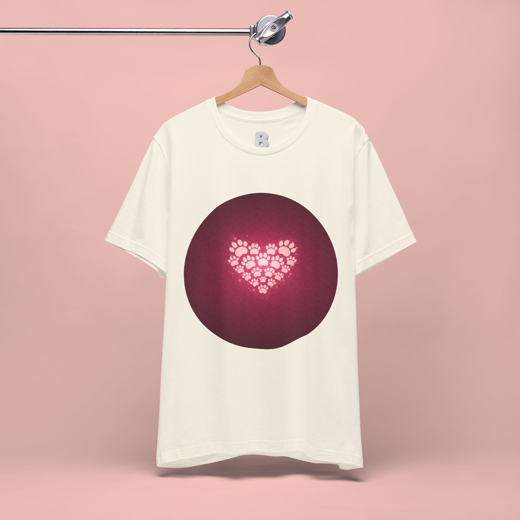 Paw Print Heart T‑Shirt — Cute Pet Lover Tee