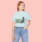 My Dog Is Spoiled T‑Shirt — Funny Dog Lover Tee with Sitting Dog Graphic