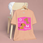 Dog Mom T-Shirt — Cute Pink "D for Dog, M for Mom" Graphic Tee