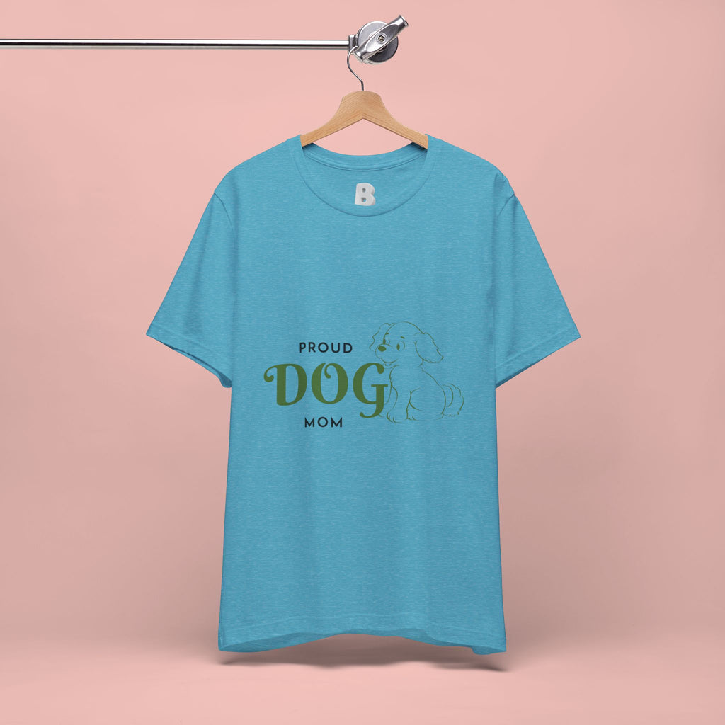Proud Dog Mom T-Shirt – Cute Paw Print & Puppy Graphic Tee
