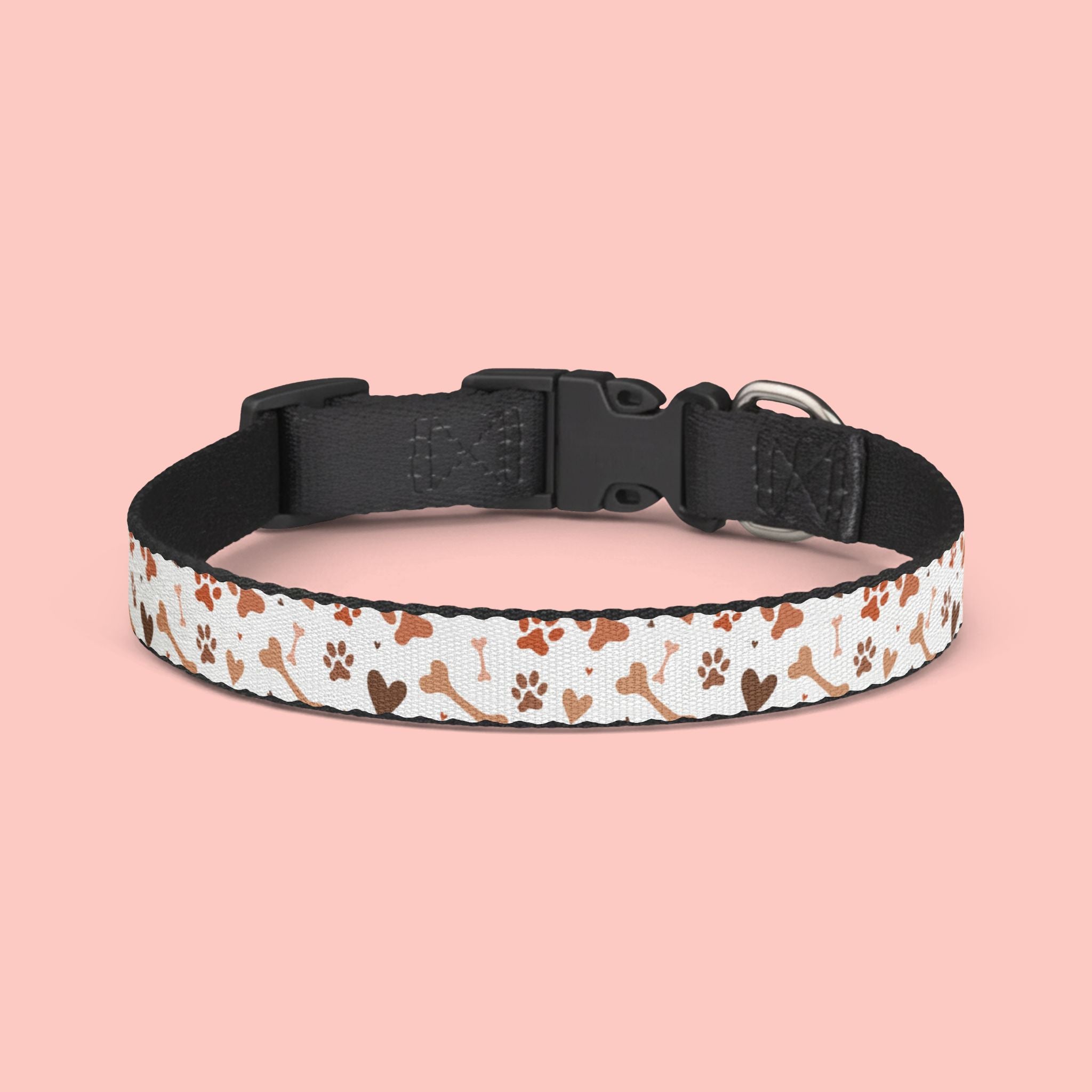 Paw Print Clip-On Pet Collar – Adjustable Dog & Cat Collar