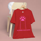 Blessed Dog Mom T-Shirt — Pink Paw Graphic Tee