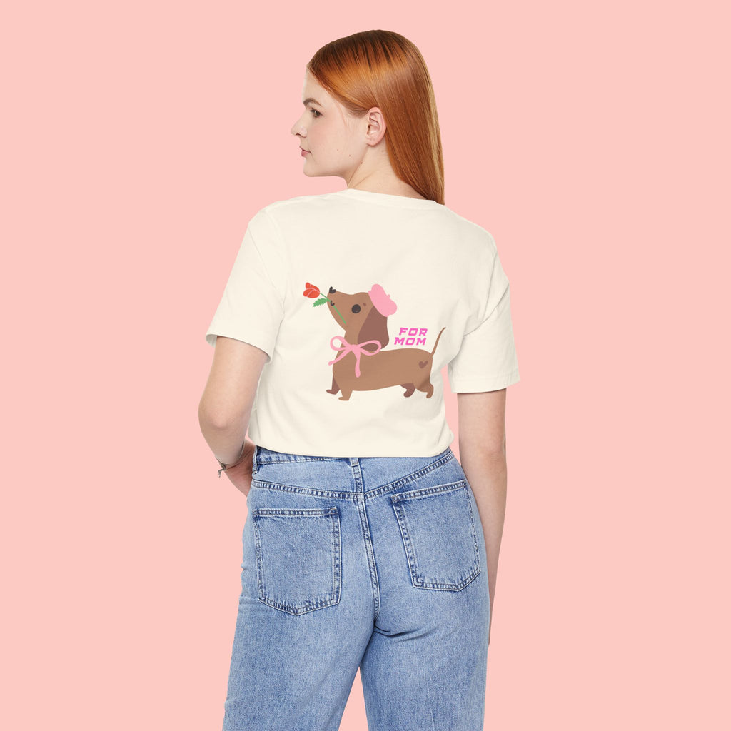 Dachshund Mother's Day Tee — 'For Mom' Cute Dog Graphic Shirt