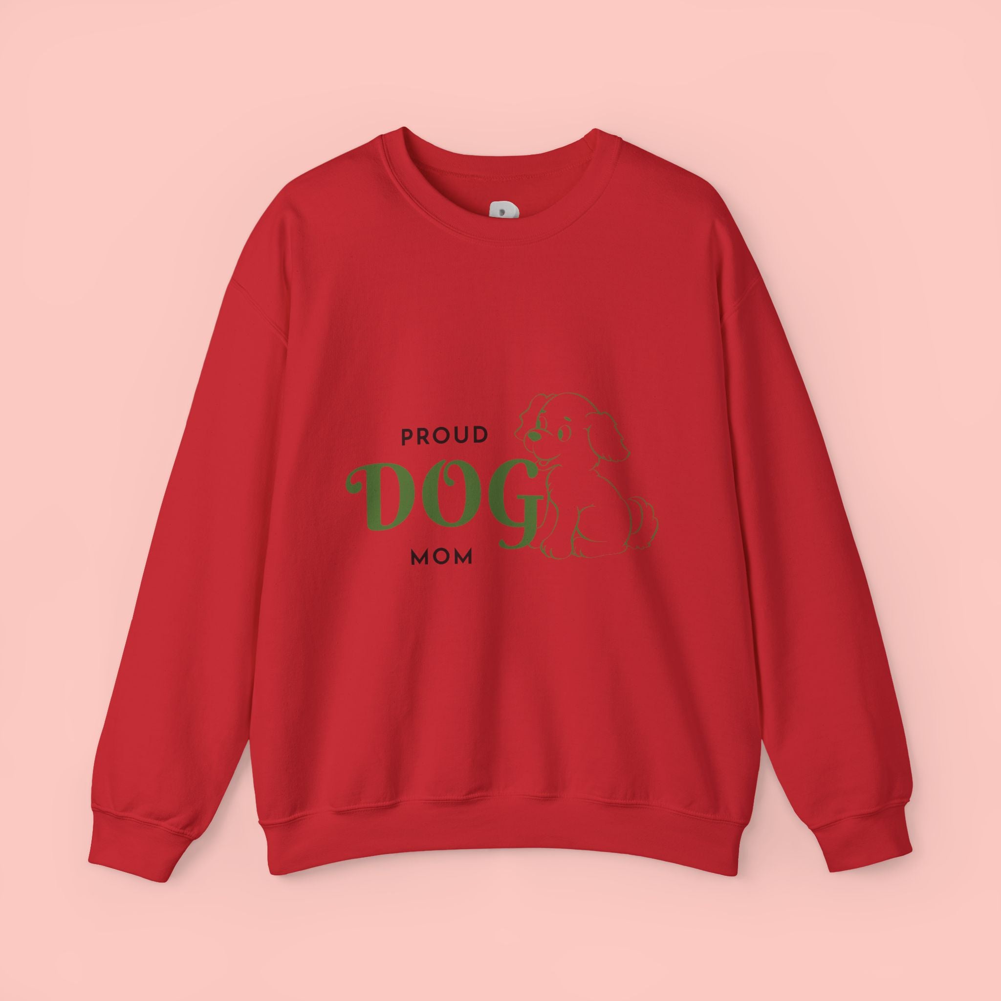 Proud Dog Mom Sweatshirt – Cute Dog Outline Crewneck for Pet Lovers