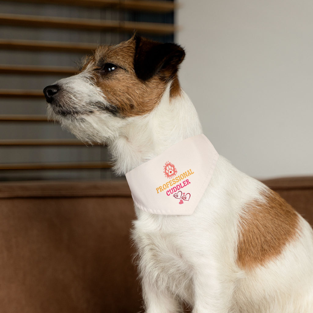 Pet Bandana — "Professional Cuddler" Cute Dog & Cat Collar Accessory