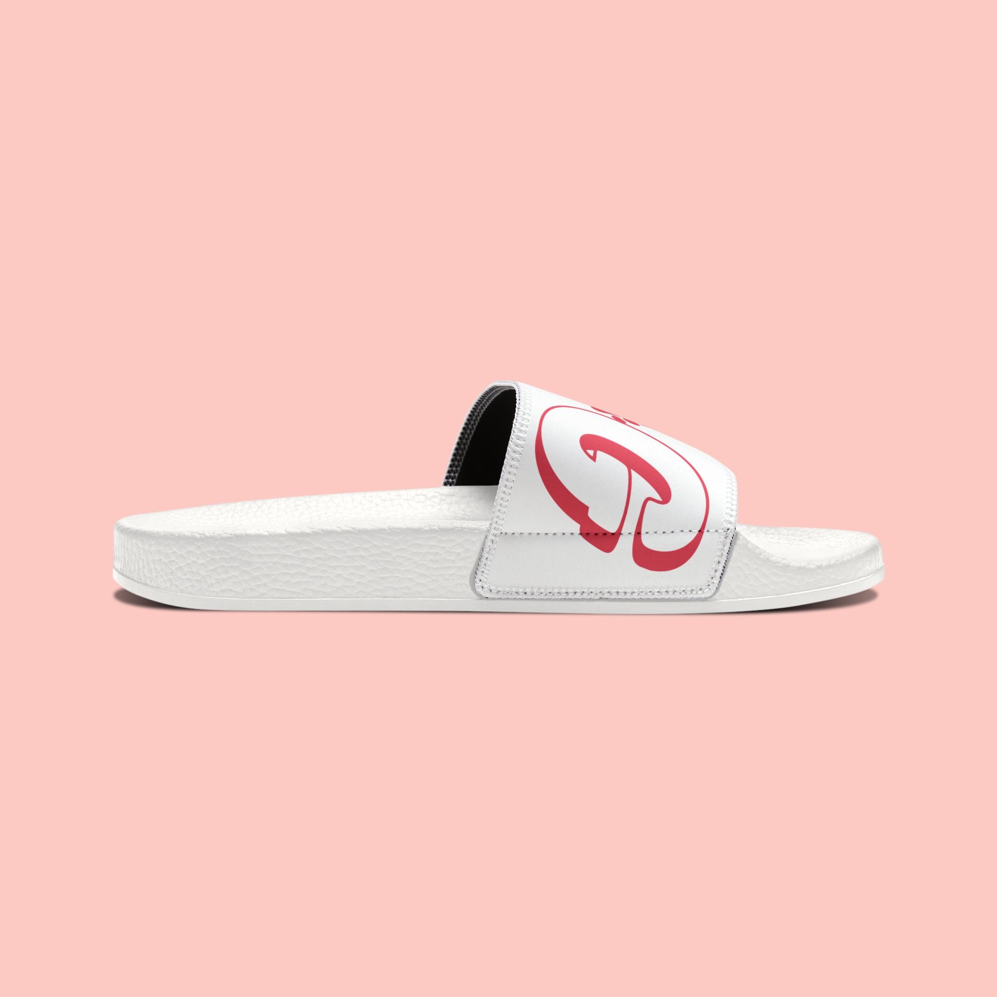 Sandals — 'Dog Mama' White Removable-Strap Slide Sandals