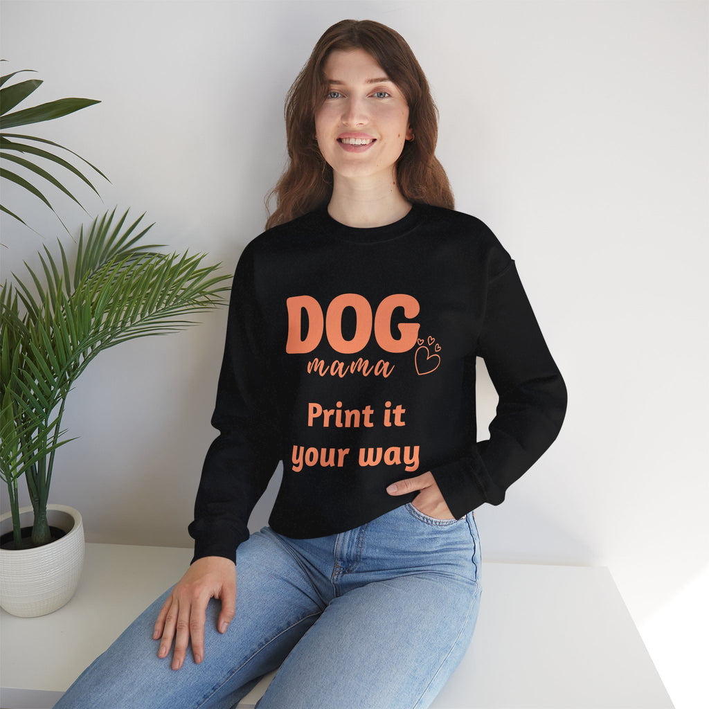 Dog Mama Crewneck Sweatshirt — Customizable “Dog Mama” Graphic