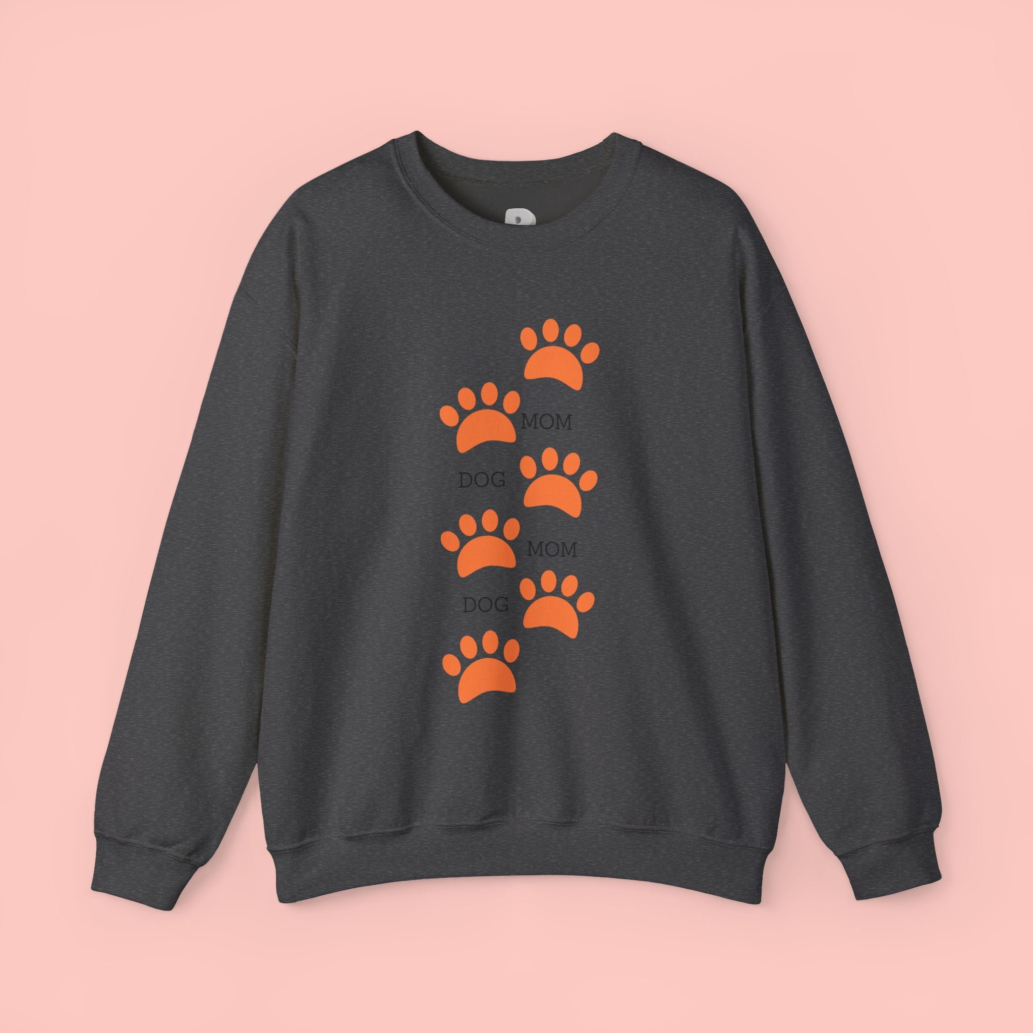 Dog Mom Paw Print Sweatshirt — Cute Pet Lover Crewneck
