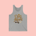 Dog Mom Tank Top - Gold Script with Paw & Bone Design