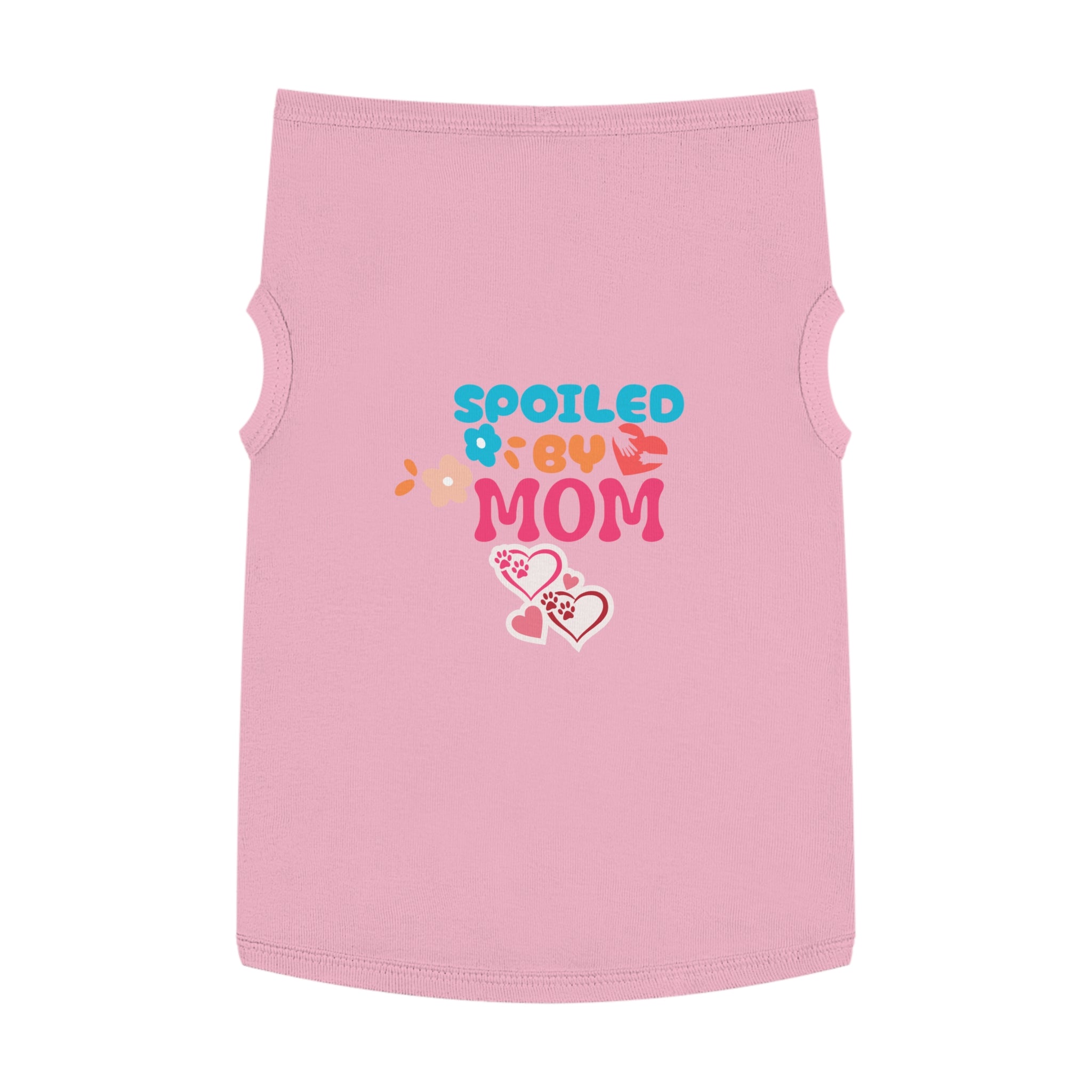 Pet Tank - "Spoiled by Mom" Cute Floral Dog & Cat Tank Top