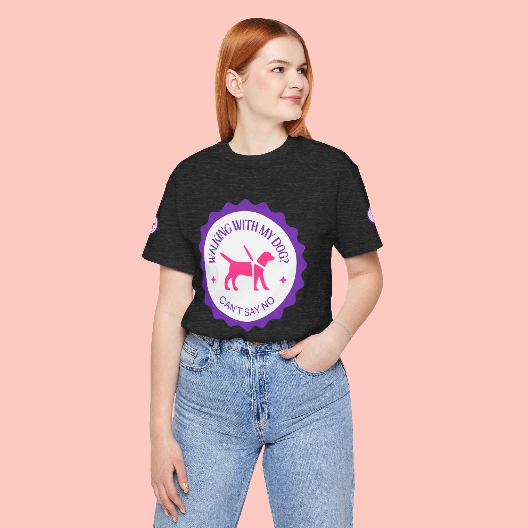Walking With My Dogs T‑Shirt — "Can't Say No" Dog Lover Tee