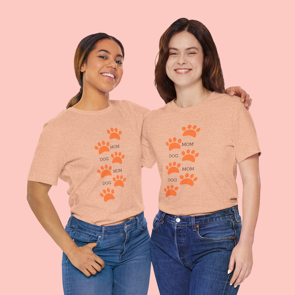 Dog Mom Paw Print T-Shirt — Cute Pet Lover Graphic Tee