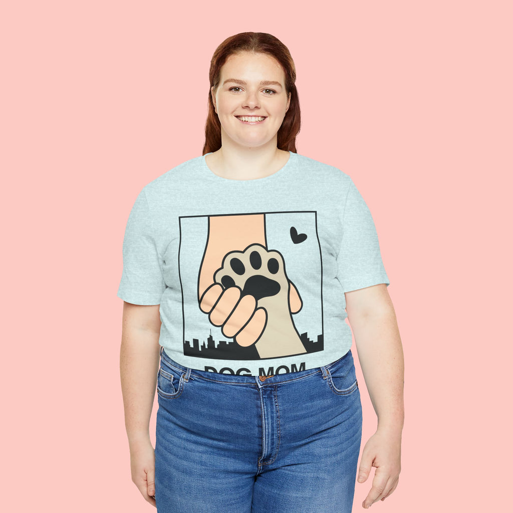 Dog Mom T-Shirt — "Love Your Dog Like a Mom" Paw Print Graphic