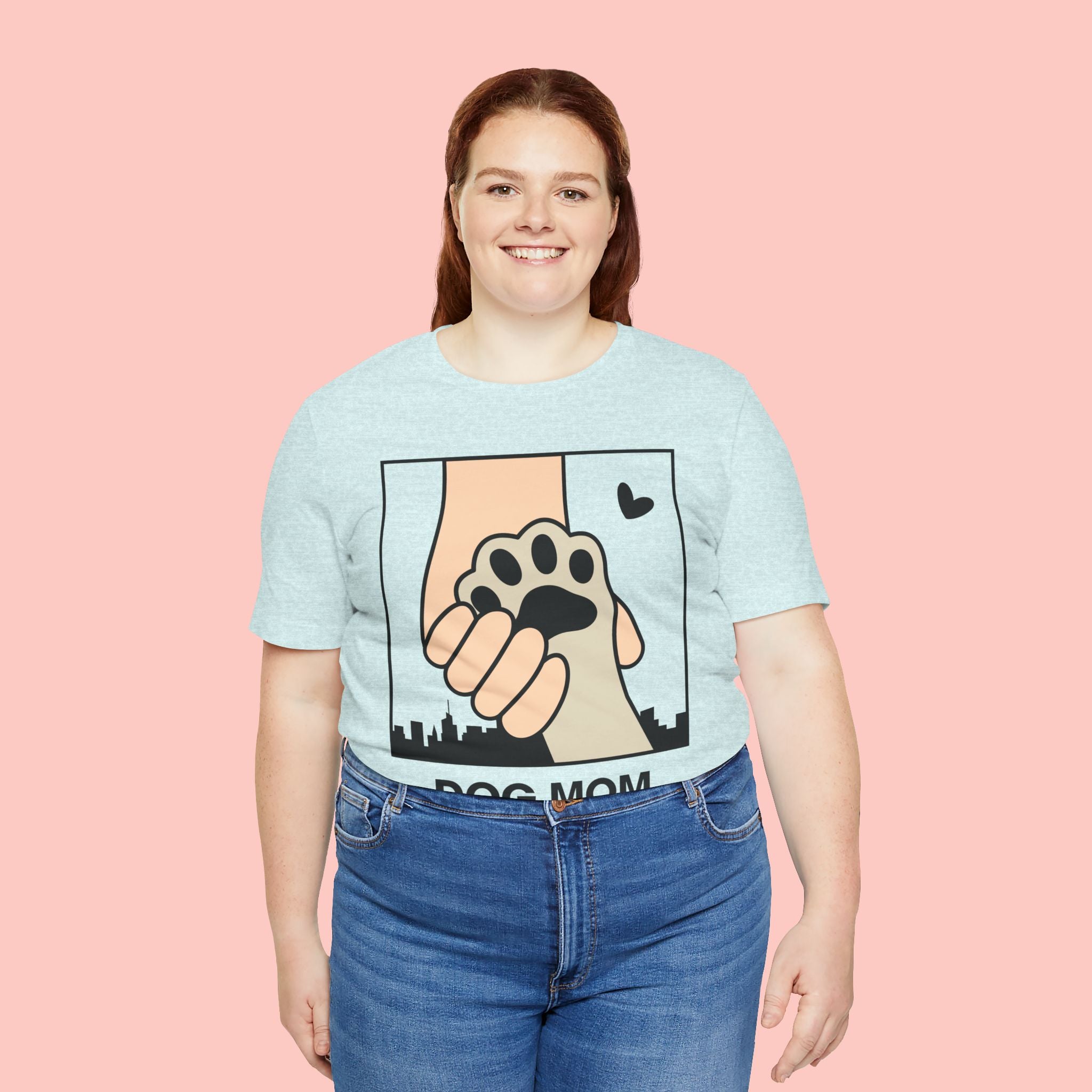 Dog Mom T-Shirt — "Love Your Dog Like a Mom" Paw Print Graphic