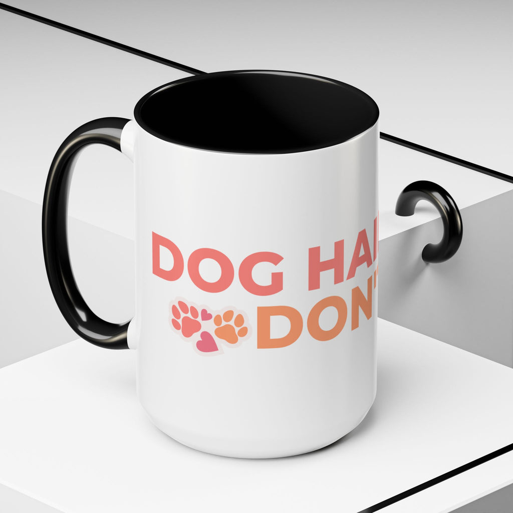 Accent Coffee Mug - "Growing Hair I Don't Care" Floral Script Coffee Mug