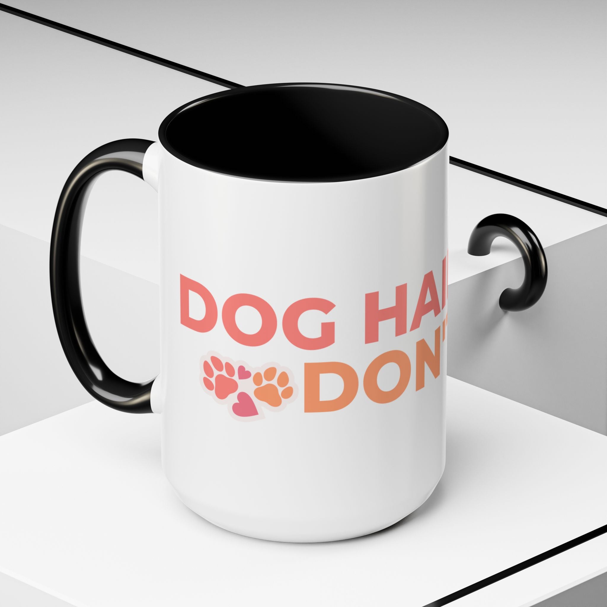 Accent Coffee Mug - "Growing Hair I Don't Care" Floral Script Coffee Mug