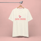 Dog Mom T-Shirt — Pink Paw Graphic Tee for Dog Lovers