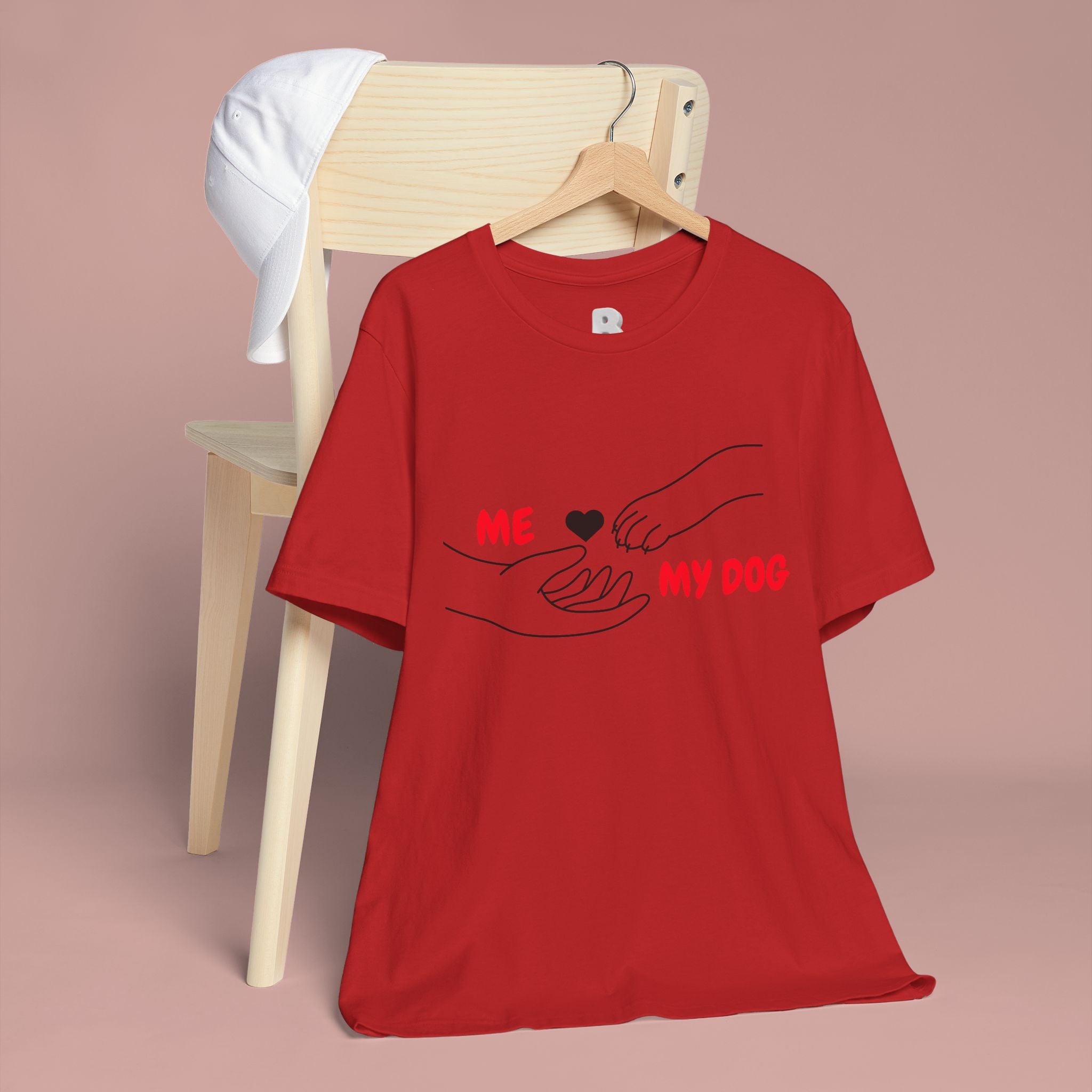 T-Shirt — "Me  My Dog" Minimalist Paw & Hand Illustration